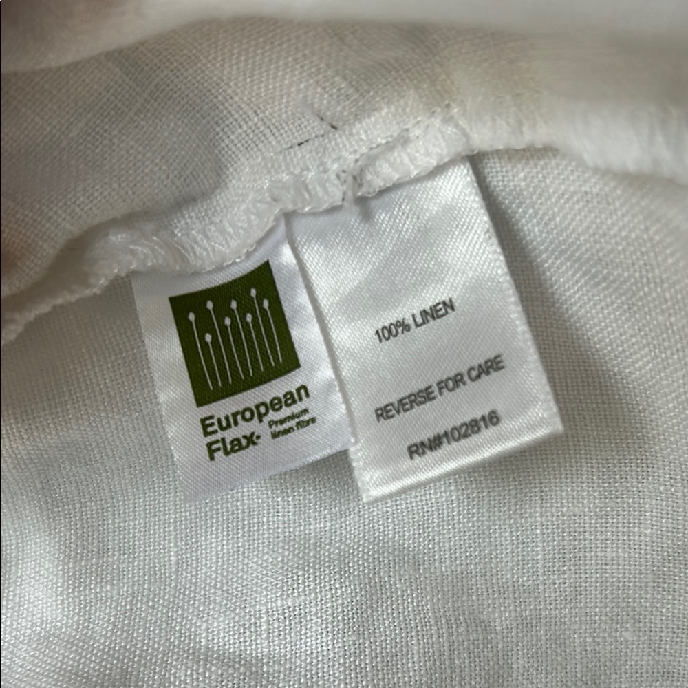Garnet Hill Linen Fringe-Hem A-Line Dress white size 8 - Picture 9 of 9